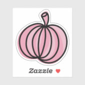 Pink Pumpkin Illustration Aufkleber (Blatt)
