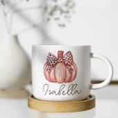 Pink Pumpkin Individuelle Name Herbst Kaffee Tasse