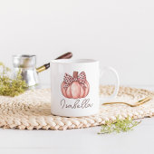 Pink Pumpkin Individuelle Name Herbst Kaffee Tasse