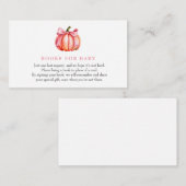 Pink Pumpkin | Kinderdusche im Herbst | Buchanfrag Begleitkarte (Vorne/Hinten)