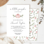 Pink Pumpkin Little Pumpkin on Way Baby Shower Einladung