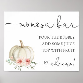 Pink Pumpkin Momosa Bar Drink Zeichen Poster