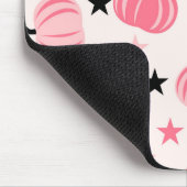 Pink Pumpkin-Muster mit Sternen Mousepad (Ecke)