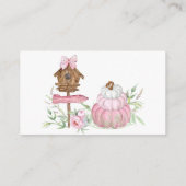 Pink Pumpkin Patch Diaper Raffel Begleitkarte (Rückseite)