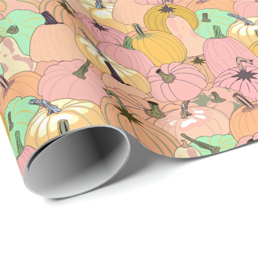 Pink Pumpkin Patch Geschenkpapier (Rolleneckpunkt)