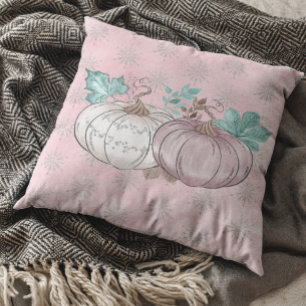 Pink Pumpkin Patch Glitzer Herbst Kissen
