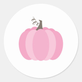 Pink Pumpkin Runder Aufkleber
