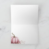 Pink Pumpkin Theme Kinderdusche Dankeskarte (Innenseite)