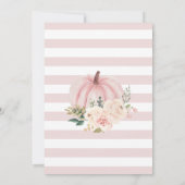 Pink Pumpkin Time Kapselkarte Einladung (Rückseite)