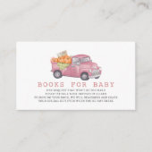 Pink Pumpkin Truck Gingham Bücher für Baby Begleitkarte (Vorderseite)