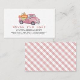 Pink Pumpkin Truck Gingham Bücher für Baby Begleitkarte