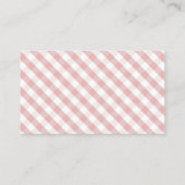 Pink Pumpkin Truck Gingham Diaper Raffle Ticket Begleitkarte (Rückseite)