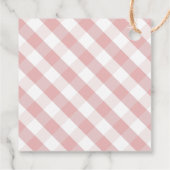 Pink Pumpkin Truck Gingham Girl Babydusche Geschenkanhänger (Rückseite)