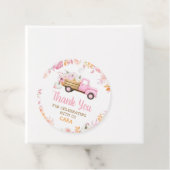 Pink Pumpkin Truck Herbst Geburtstag Runde Geschenkanhänger (Beispiel)