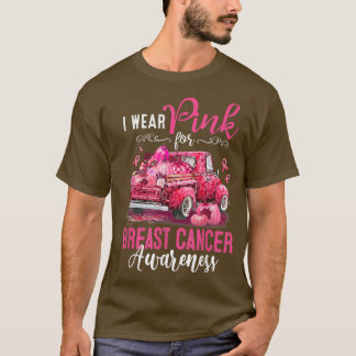 Pink Pumpkin Truck I Wear Pink For Breast Cancer A T-Shirt