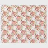 Pink Pumpkin und Blume Geschenk Gefallen Geschenkpapier (Flach)