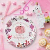 Pink Pumpkin und Blume Girl Baby Dusche Pappteller (Party)