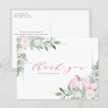 Pink Pumpkin und Grüne Herbst Danke