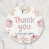 Pink Pumpkin Vielen Dank Tag Geschenkanhänger (Vorderseite)