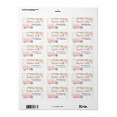 Pink Pumpkin Vintag Truck Address Label Adressaufkleber (Vorne)