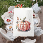 Pink Pumpkin Watercolor Boho Baby Girl Dusche Geschenktütchen