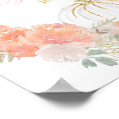 Pink Pumpkin Welcome Sign Poster (Ecke)