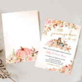 Pink Pumpkin Woodland Kinderdusche Einladung