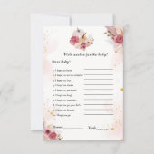 Pink Pumpkin wünscht sich für das Baby Duschgame C Einladung (Vorderseite)