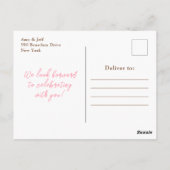 Pink Pumpkins Floral 16 . Geburtstag Postkarte (Rückseite)