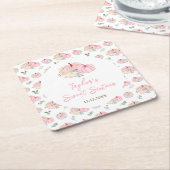 Pink Pumpkins Floral 16 . Geburtstag Rechteckiger Pappuntersetzer (angewinkelt)