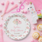 Pink Pumpkins Floral Baby Dusche Pappteller (Party)