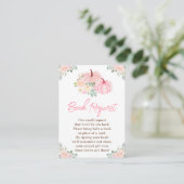 Pink Pumpkins Floral Book Request Begleitkarte (Stehend Vorderseite)