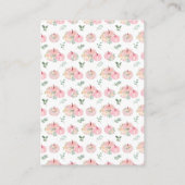 Pink Pumpkins Floral Book Request Begleitkarte (Rückseite)