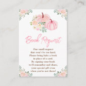 Pink Pumpkins Floral Book Request Begleitkarte (Vorderseite)