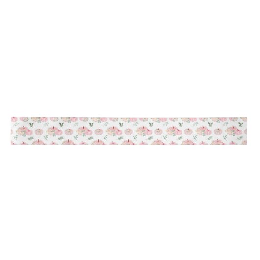 Pink Pumpkins Floral Satinband (Vorderseite)