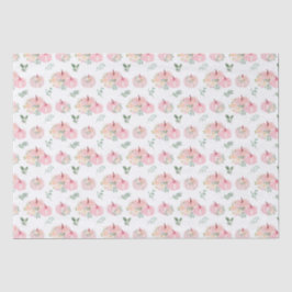 Pink Pumpkins Floral Seidenpapier