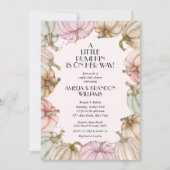 Pink Pumpkins Girl Babydusche Einladung (Vorderseite)