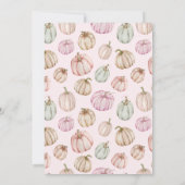 Pink Pumpkins Girl Babydusche Einladung (Rückseite)