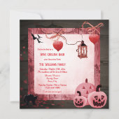 Pink Pumpkins Halloween-Party Einladung (Vorderseite)