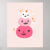 Pink Pumpkins Halloween Poster (Vorne)