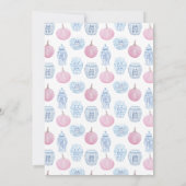 Pink Pumpkins Preppy Little Girl Baby Dusche Einladung (Rückseite)