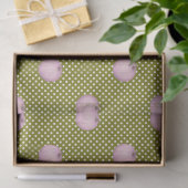 Pink Pumpkins Sage Green Niedlich Polka Docks Seidenpapier (Geschenk)