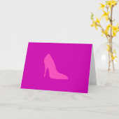 Pink Pumps Karte (Gelbe Blume)
