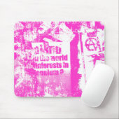 Pink Punk Collage Mousepad (Mit Mouse)