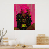 Pink Punk Graffiti Anpassbares Poster mit AR Ele (Küche)