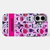 Pink Punk Halloween Trick oder Treat Individuelle Case-Mate iPhone Hülle (Rückseite (Horizontal))