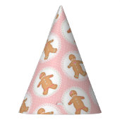 Pink Punkt Gingerbrei Cookie Party Hat Partyhütchen (Links)