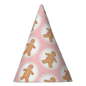 Pink Punkt Gingerbrei Cookie Party Hat Partyhütchen (Rechts)