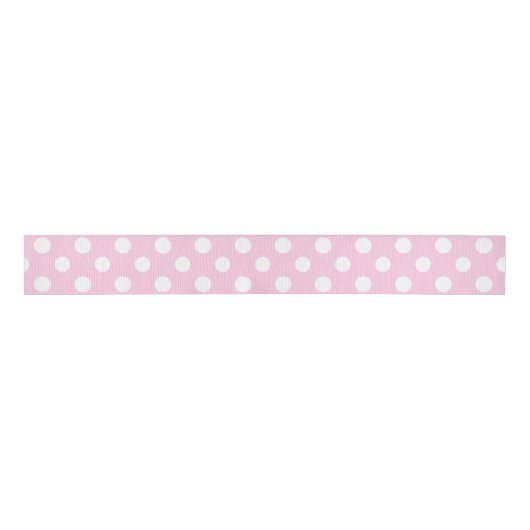 Pink Punkt Girly Modern Niedlich Ripsband (Vorderseite)