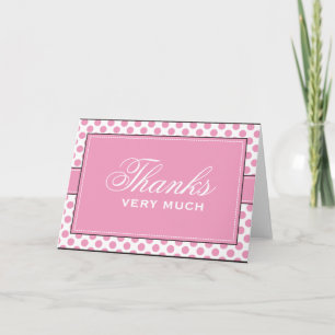Pink Punkte : : : Modern Danke, Cards Dankeskarte